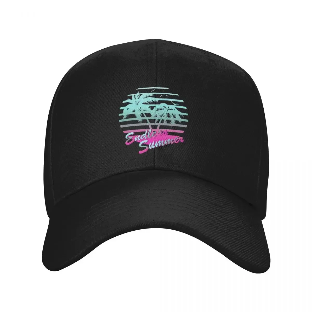 

Retro 80s Tropical Sun Vaporwave Blue Endless Summer Baseball Cap Christmas Hat fishing caps man Male hat Hats For Women Men's