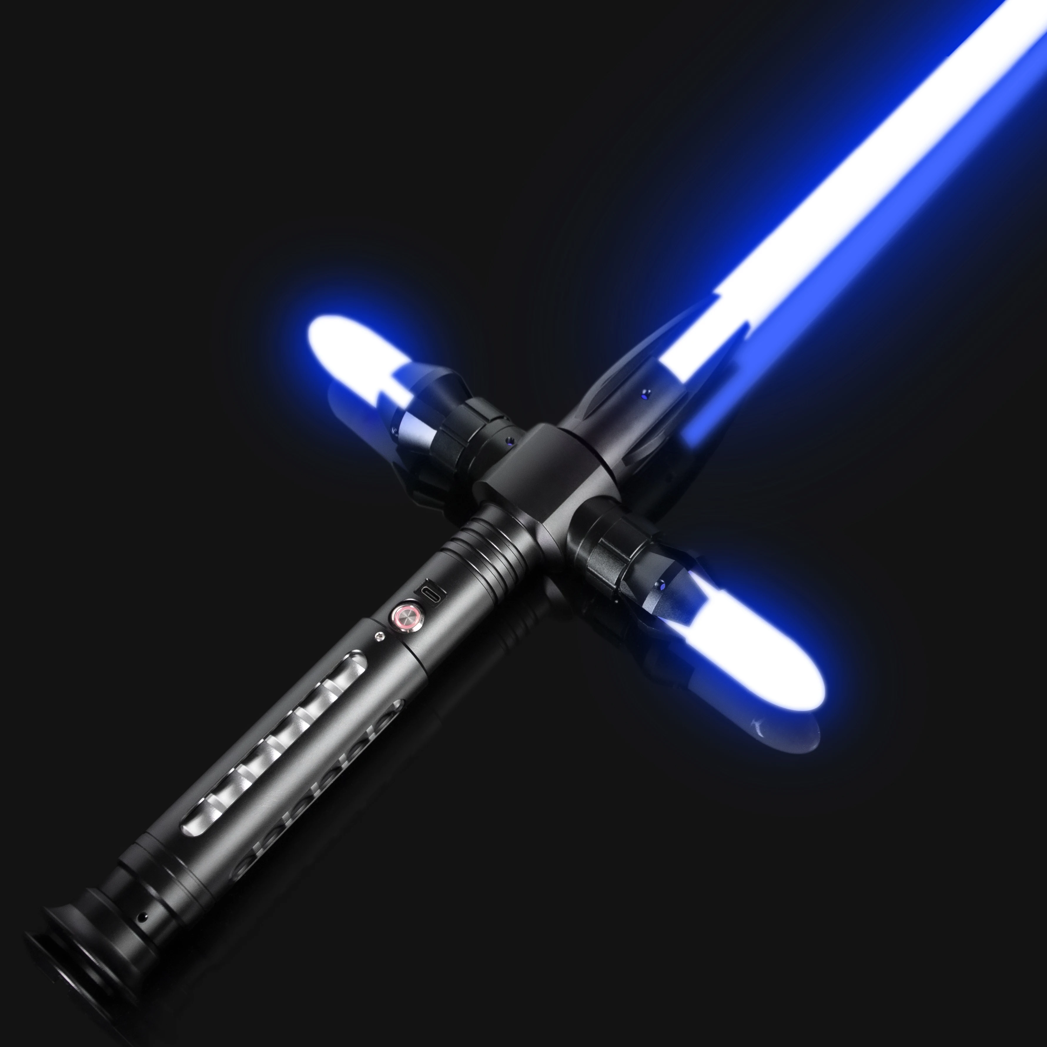 

LGT Saberstudio Cross Guard Lightsaber Force Heavy Dueling Light Saber Infinite Color Changing Sensitive Smooth Swing Blaster
