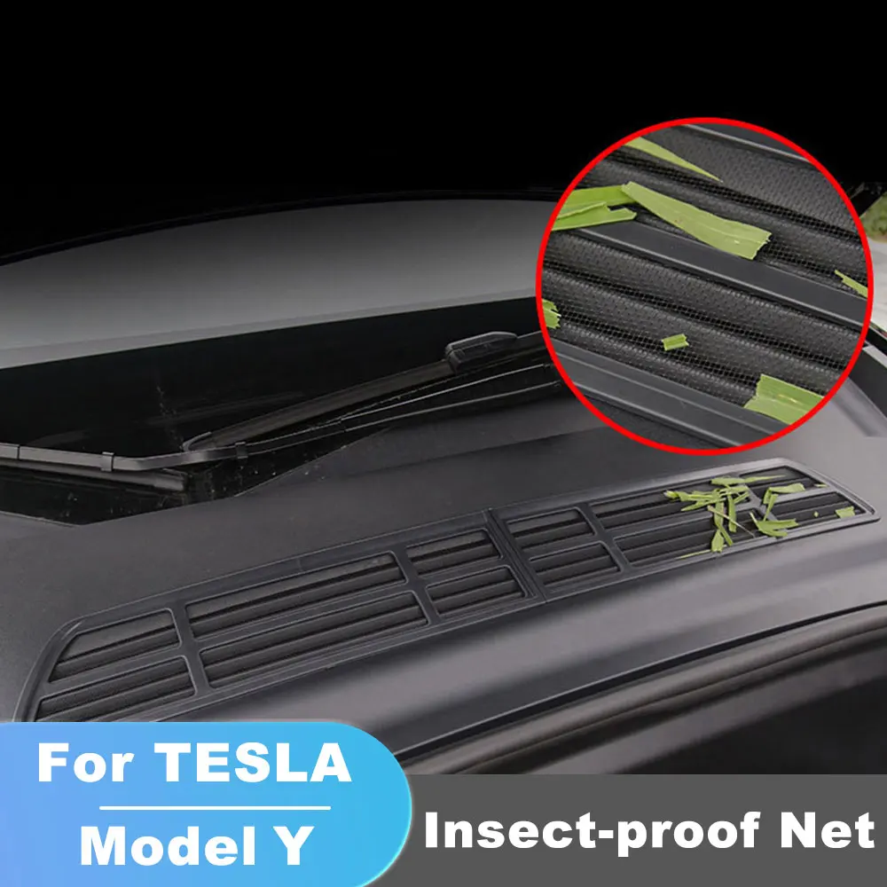 For Tesla Model Y Insect-proof Net Front Cover Air-conditioning Air Inlet Protective Cover Modification Accessories