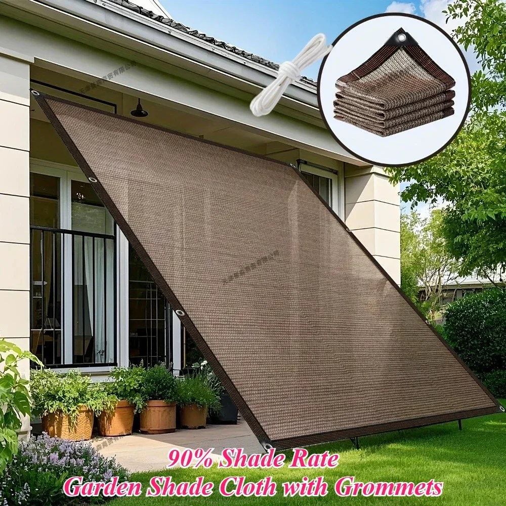 

Multi Sizes 90% Shade Rate Garden Shade Cloth with Grommet UV Protection Net Sunblock Cover for Patio Pergola Balcony Greenhouse