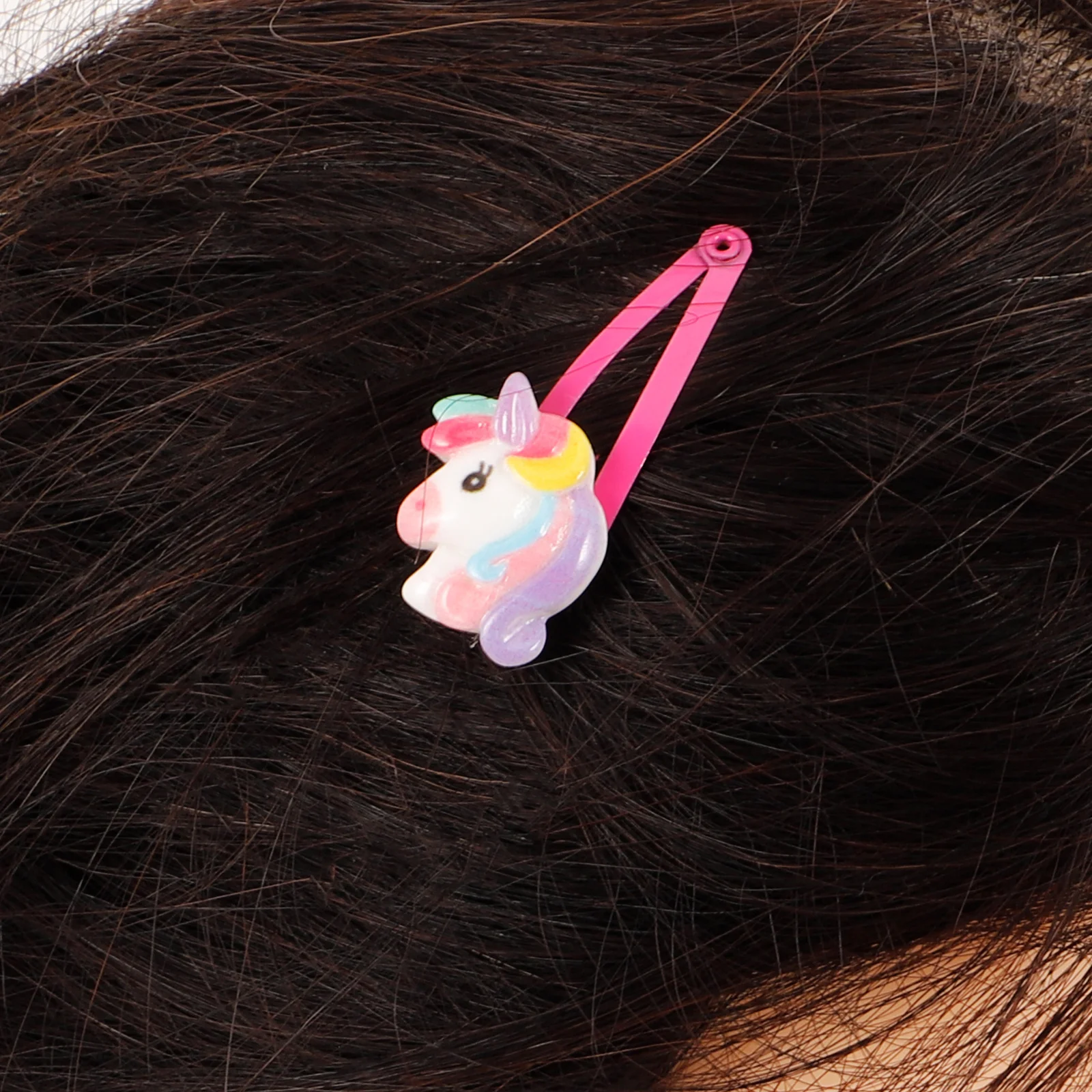 1Set Kids Jewelry Set Unicorn Necklace Bead Bracelet Earrings Hair Clips Hair Ties Finger Ring for Girls Casual Party Dress