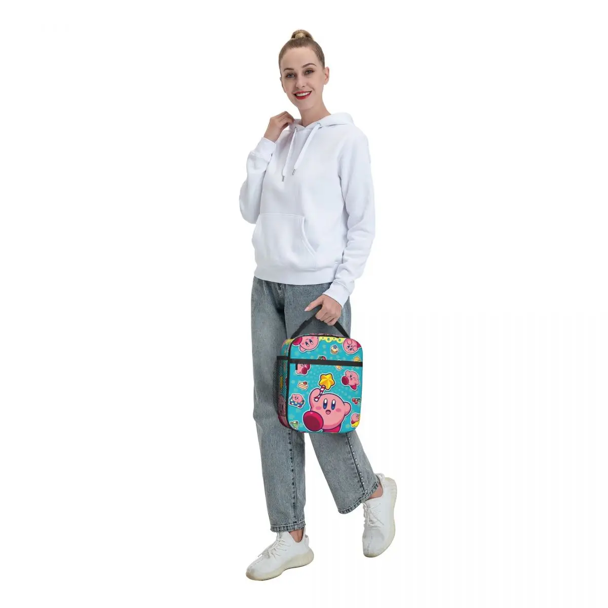 Kawaii Kirbyys Geïsoleerde Lunchzakken Draagbare Kirbyys Lunchcontainer Thermische Tas Draagtas Lunchbox School Outdoor Voedselzak