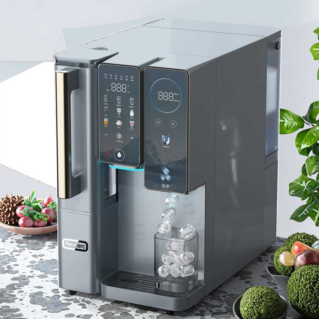 Electric Household Tap Water Purified Hot/Cold Water Dispenser with Reverse Osmosis System and Ice Cube Maker