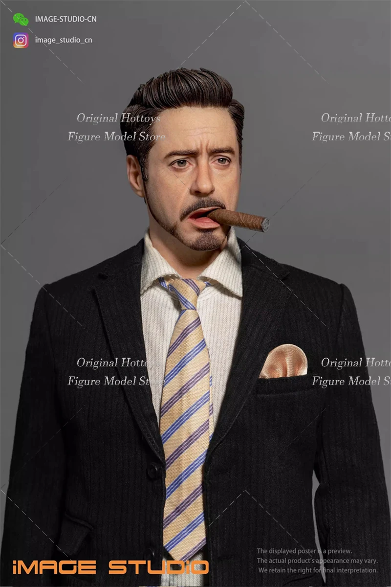 재고 있음 IMAGE STUDIO 1/6 스케일 남성 군인 헤드 조형 아이언 히어로 토니 헤드 카빙 12인치 액션 피규어 모델 인형