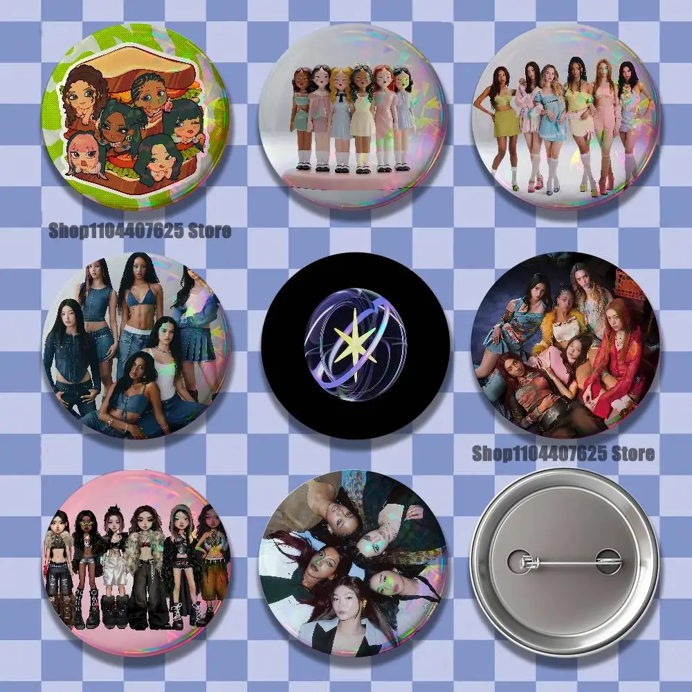 

Popular K-Kat-seyeS Creative Round Badge Button Pin Bag Decor Fans Collection Friends Gift Brooch