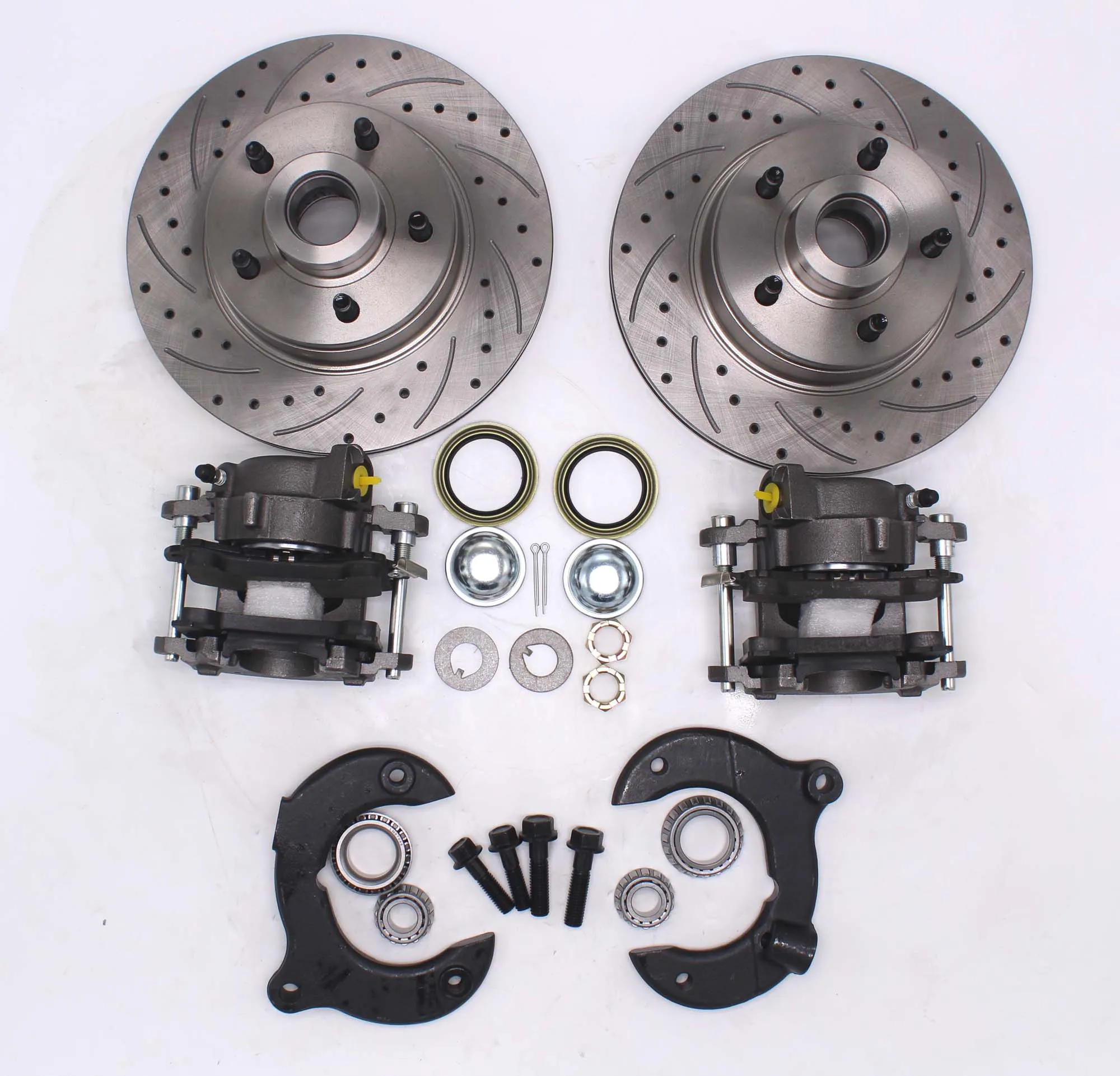 

For Mustang II 2 Front Disc Brake Kit With 11" Slotted Chevy Rotors VA1836 New Condition