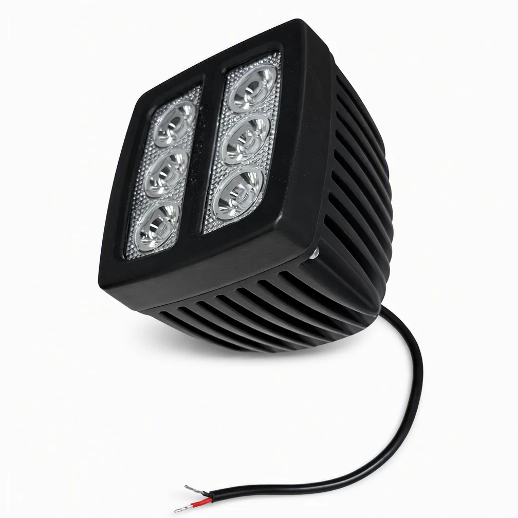 Lumina 6 LED Work Light Square Multisided Floodlight Mounting Bracket for Tractor Crane Truck Construction Equipment
