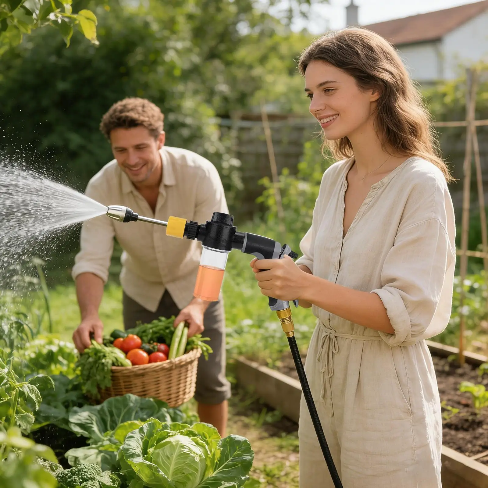 Water Hose Nozzle 100ml Watering Attachment Dispenser Fertilizer Liquid Sprayer for Fence Outdoor Lawn Backyard Patio Driveway