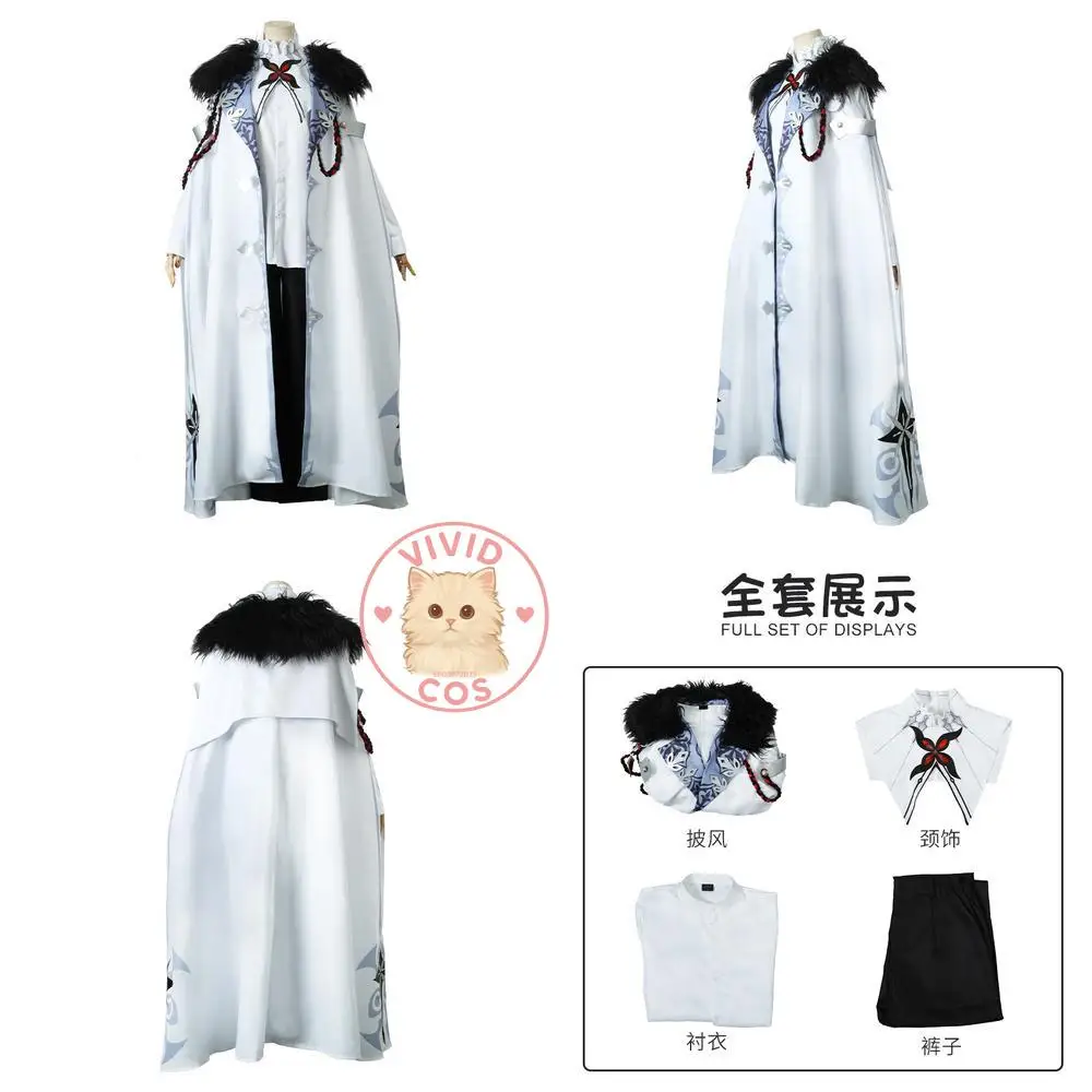 

Genshin Impact Harbinger Cosplay Costume Anime Arlecchino Role Play Outfit Cloak Uniform Wig Male Comic Con Halloween Party Set
