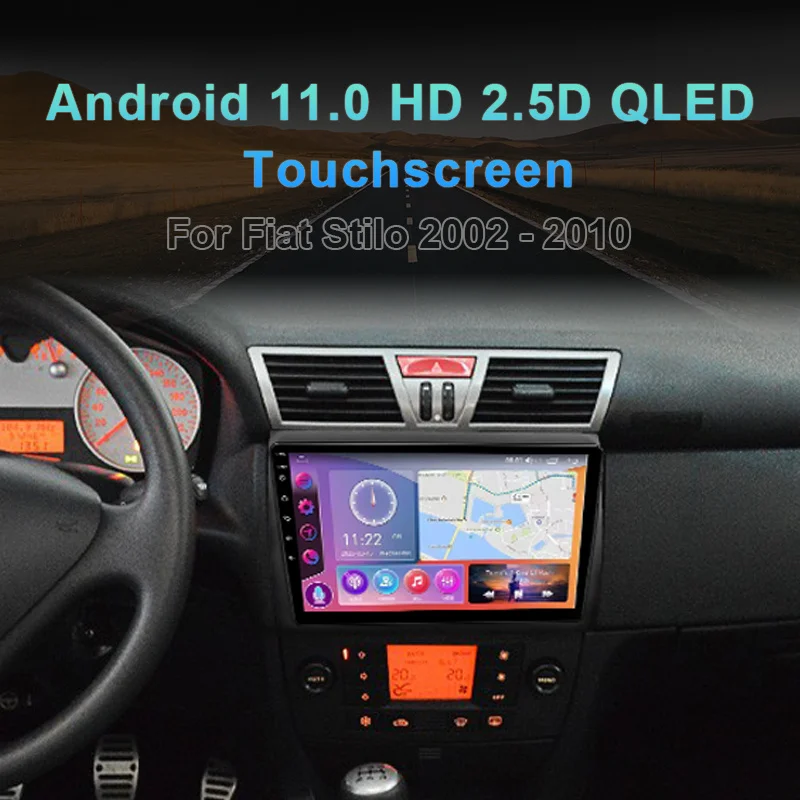 QSZN For Fiat Stilo 2001 - 2010 2K QLED Android 13 Car Radio Multimedia Video Player GPS AI Voice CarPlay 4G Stereo Head Unit