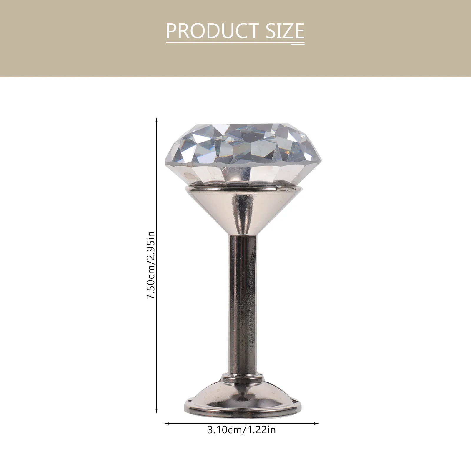 2 قطعة رباط للستائر الفضية الماس تصميم سبائك الزنك كبير لامعة فو الماس الستائر السنانير الباب جدار شرابة أصحاب #4