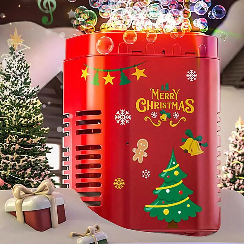 Firework Bubble Maker Firework Automatic Bubble Blower Christmas Bubble Blower Machine Reusable Bubble Machine Toys With Lights