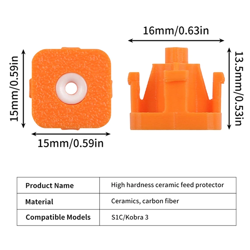 4PCS Inlet Ring Protector AMS Guard Durable 3D Printer Parts For Anycubic Kobra 3 Combo/S1 Combo
