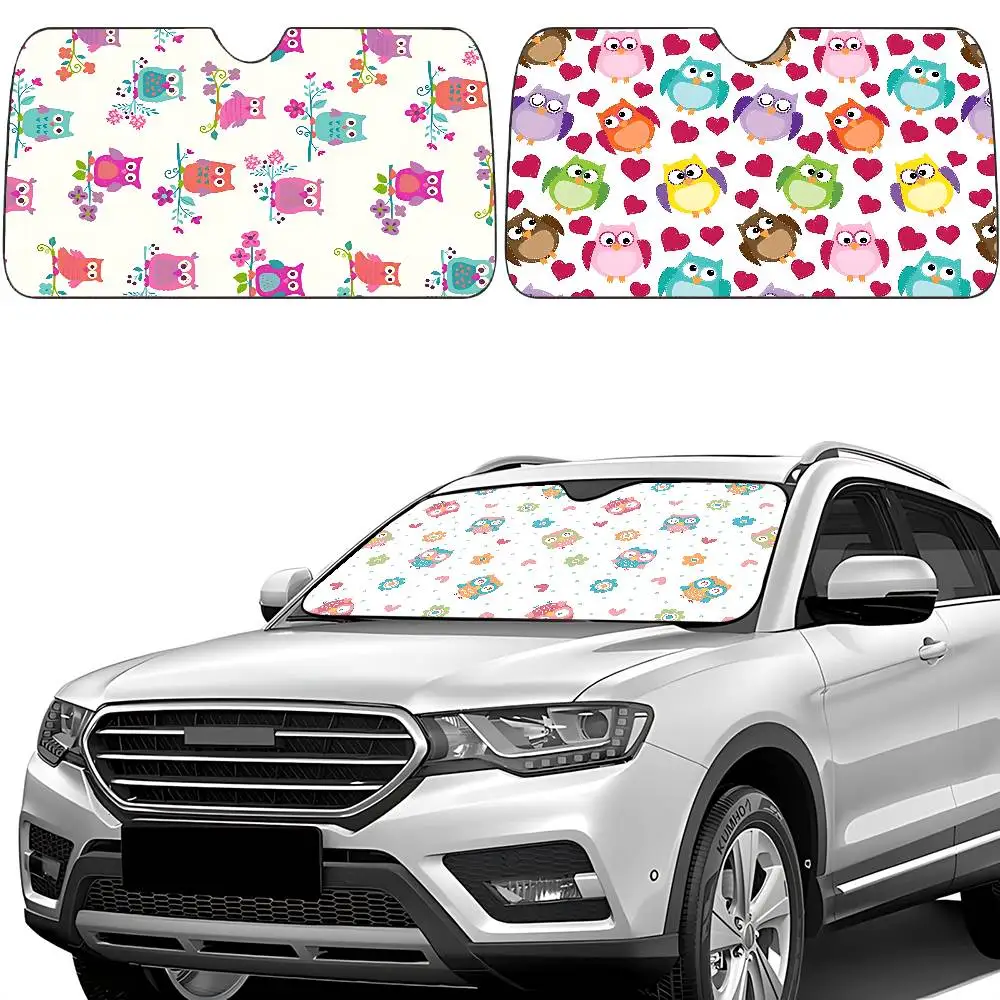 

Солнцезащитный козырек для автомобиля «Сова», козырек на лобовое стекло, козырек на переднее окно 70x130 см, солнцезащитный козырек, солнечная защита, клетчатый подарок, новинка, автомобиль