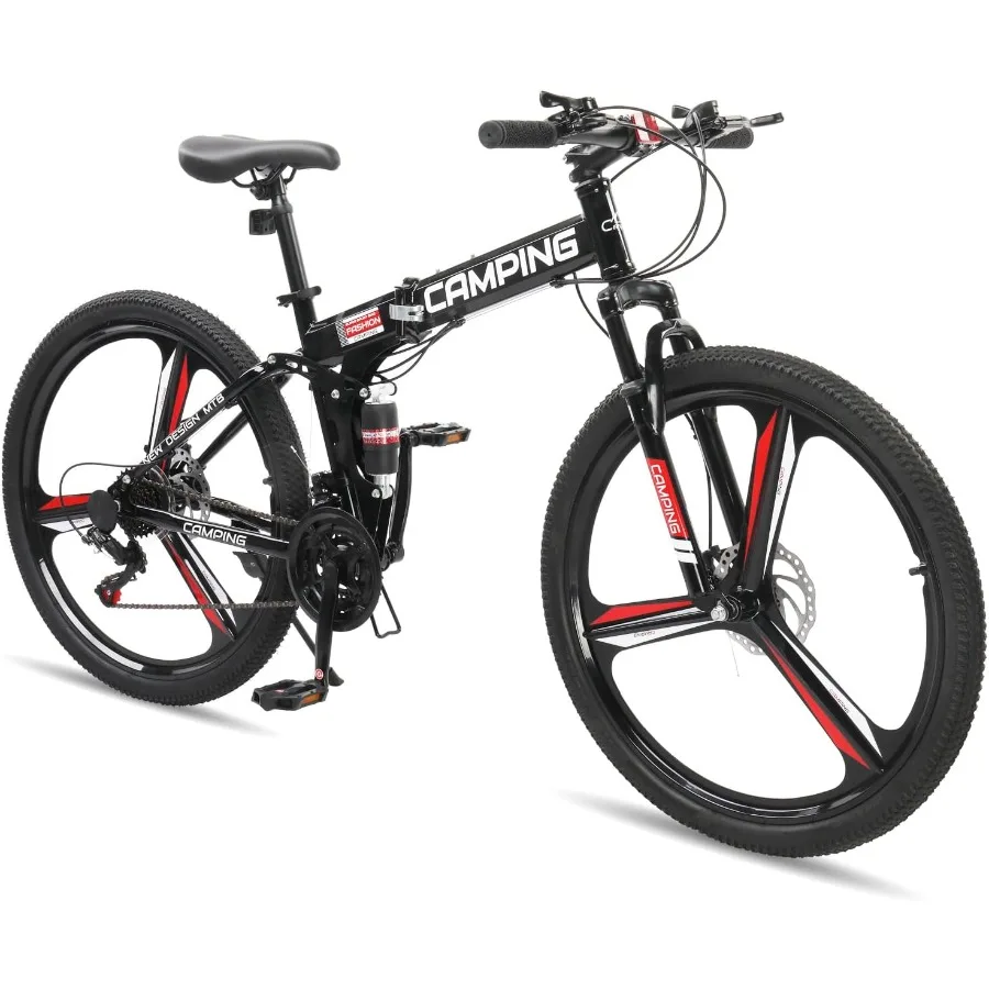 دراجة جبلية قابلة للطي 26 بوصة 21 سرعة دراجة جبلية قابلة للطي مع تأثير صدمة مزدوج فرامل قرصية مزدوجة ميكانيكية قوية Uni #1