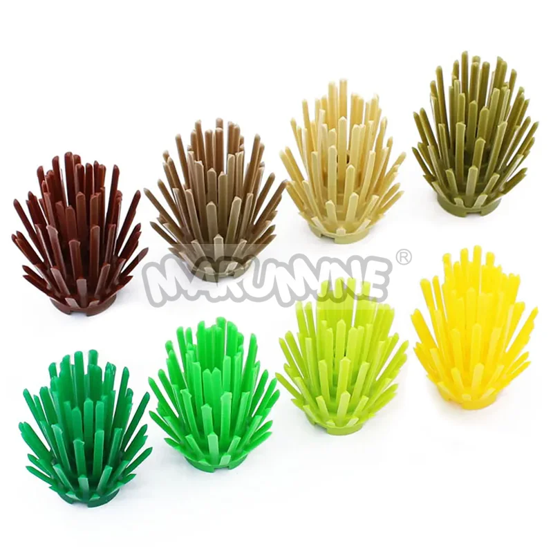 MARUMINE 30PCS Bush 2x2 Plant Compatible 6064 Moc Bricks Parts Flower Tree Grass Construction Jungle Building Blocks Accessories