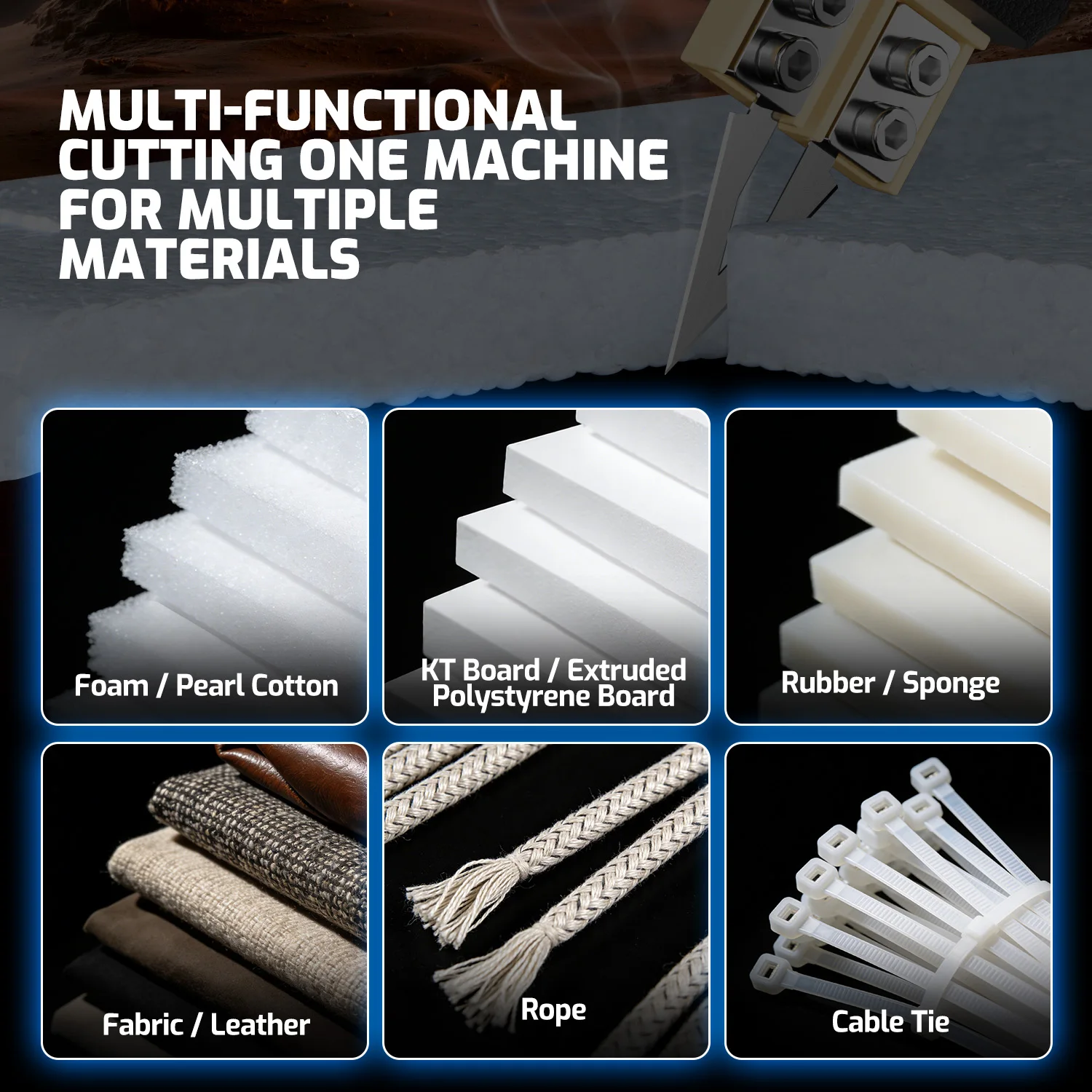 Electric Hot Knife Foam Cutter Tool Machine Fabric Rope Cutter Electric Heating Hot Knife for Power Cord