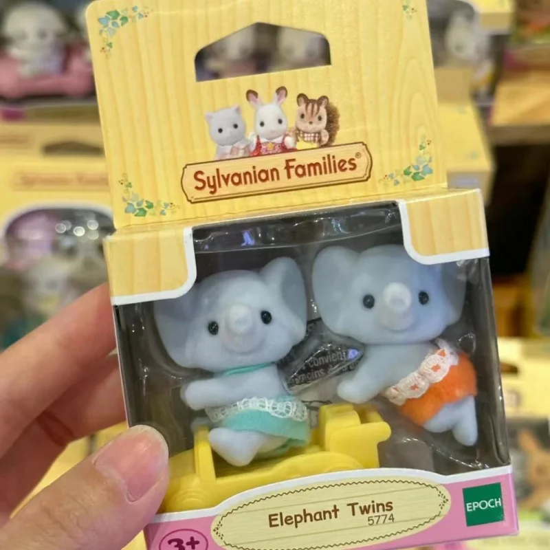 Sylvanian Families Anime Girl Figures Calico Critters Meubelset ternurines Authentieke olifantentwillingen
