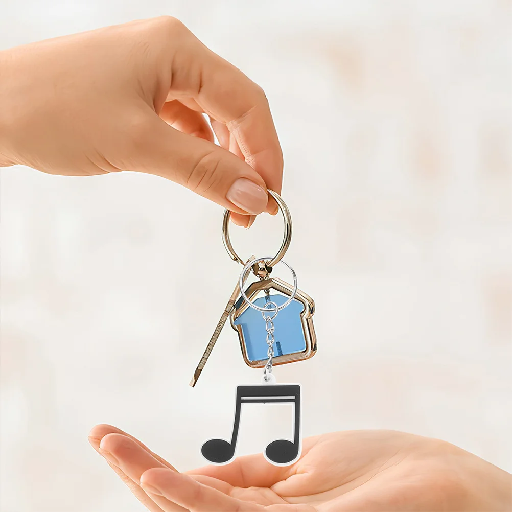 

12 Pcs Musical Note Keychain Center Birthday Decoration Ring Singer Party Favors Themed Decorations