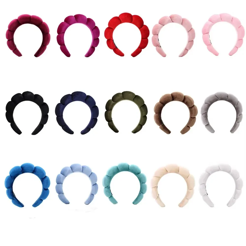 1Pcs Solid Color Velvet Headband Hair Bands Autumn Winter Sponge Hair Hoop Bezel Headbands For Women Fashion Hair Accessories