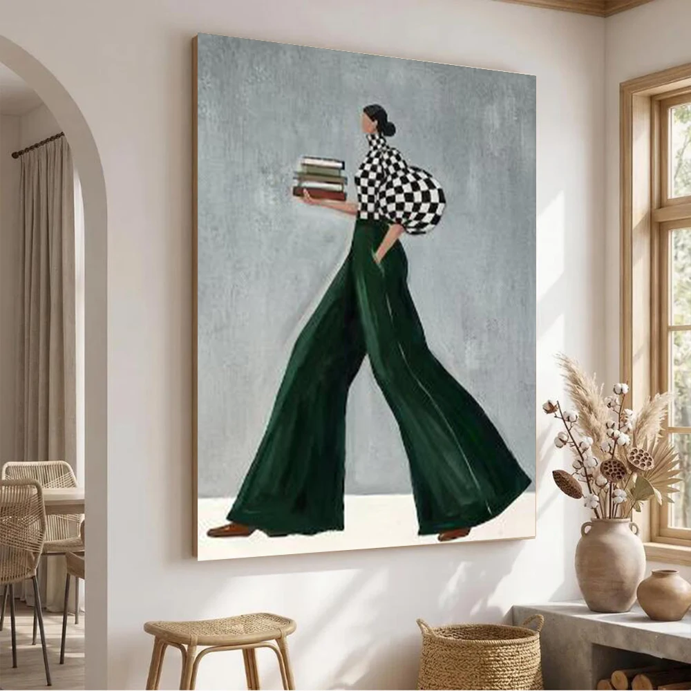 peinture-a-l'huile-abstraite-100-faite-a-la-main-sur-toile-representant-une-jeune-fille-en-vetements-a-la-mode-tableau-decoratif-pour-le-salon