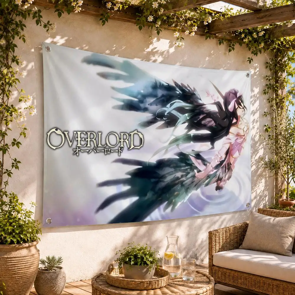 Overlord Anime Flags Flag Soft skin-friendly Durable Tapestry Outdoor party Home living room bedroom Decoration
