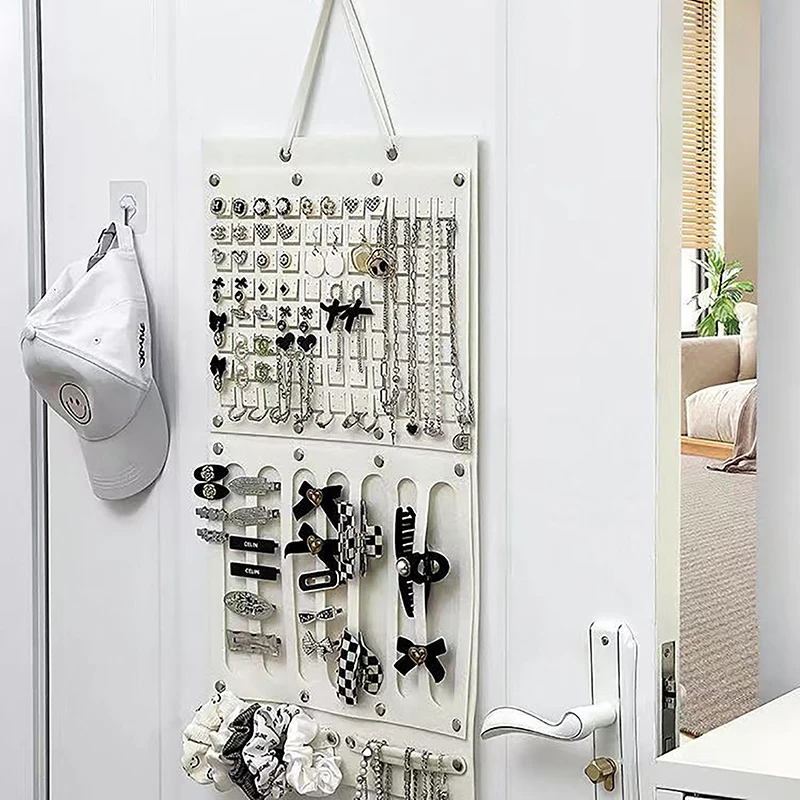 Hair Clip Earring Organizer Large Capacity Headband Holder, Wall Hanging Clip Storage Hanger Space Saving Wall Decor