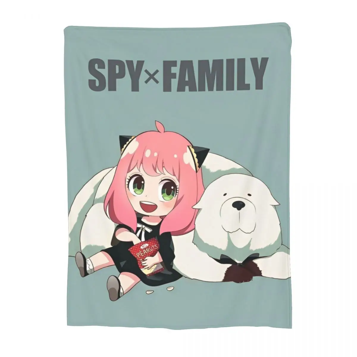 Spy X Family Anime Girl Anya Funny Kawaii Fleece Throw Blankets Blanket for Bed Couch Lightweight Thin Plush Thin Quilt