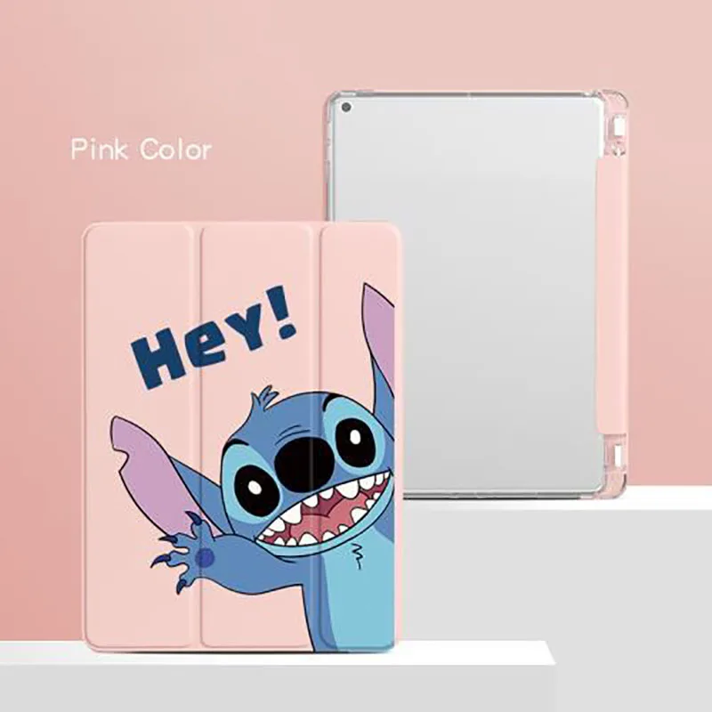 Cartoon Stitch Case For iPad Air 4 5 iPad 9.7 7th 8th 9th 10.2 Case For iPad Pro 11 Mini4 5 10.9 Silicone Shockproof Smart Cover