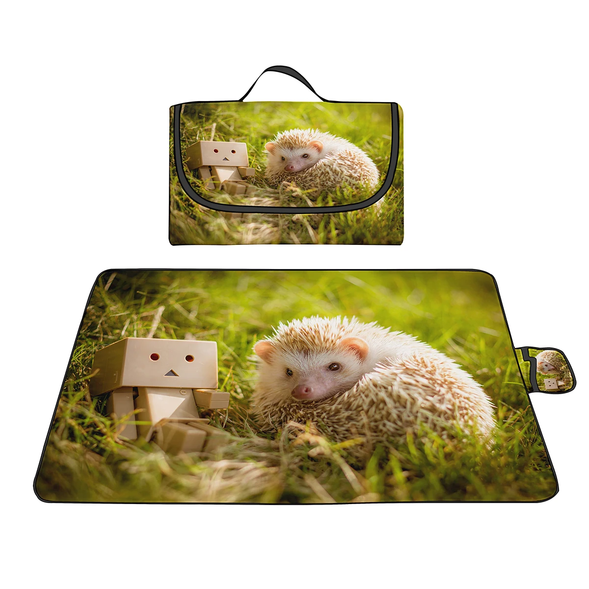 

Hedgehog Animals Extra Large Picnic & Outdoor Blankets,Oxford Lightweight Beach Mat Waterproof Foldable for Park,Lawn,Travel