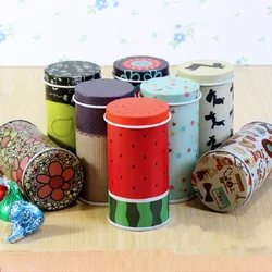 1PC Portable Multi Color Mini Tea Caddy Tin Storage Box Sealed Teapots Coffee Iron Box Toothpick Cans Organizer Storage for Home