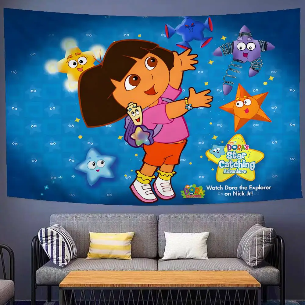D-Dora Classic Anime Explorer Colorful Tapestry Wall Hanging Wall Hanging Bohemian Wall Tapestries Mandala Wall Hanging Sheets