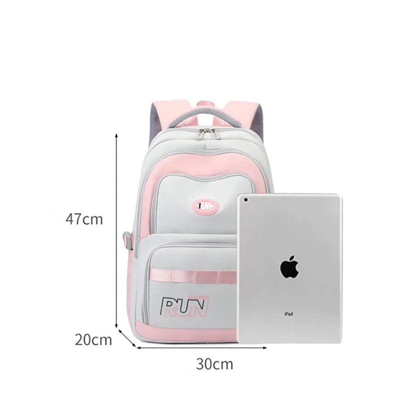 Famous brand BAIJIAWEI designer fashion backpack for teenage girls High aesthetic orange school bag Middle schoolbag satchel