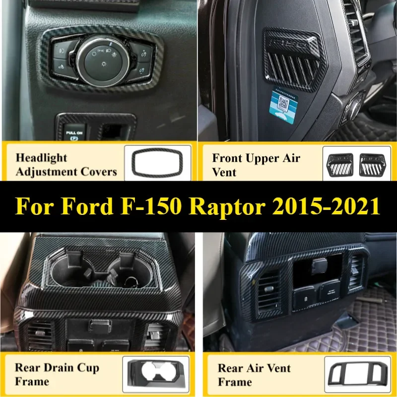For Ford F-150 Raptor 2015-2021 Headlight Adjust Cover Front Upper Vent Rear Cup Frame Rear Vent Frame Kit