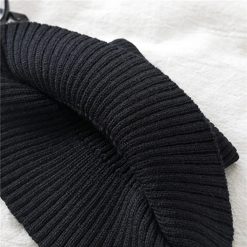 المرأة محبوك وهمية طوق وشاح دافئ الياقة المدورة الرقبة أدفأ انفصال الشتاء يندبروف موضة وشاح كاذبة عالية طوق الرقبة