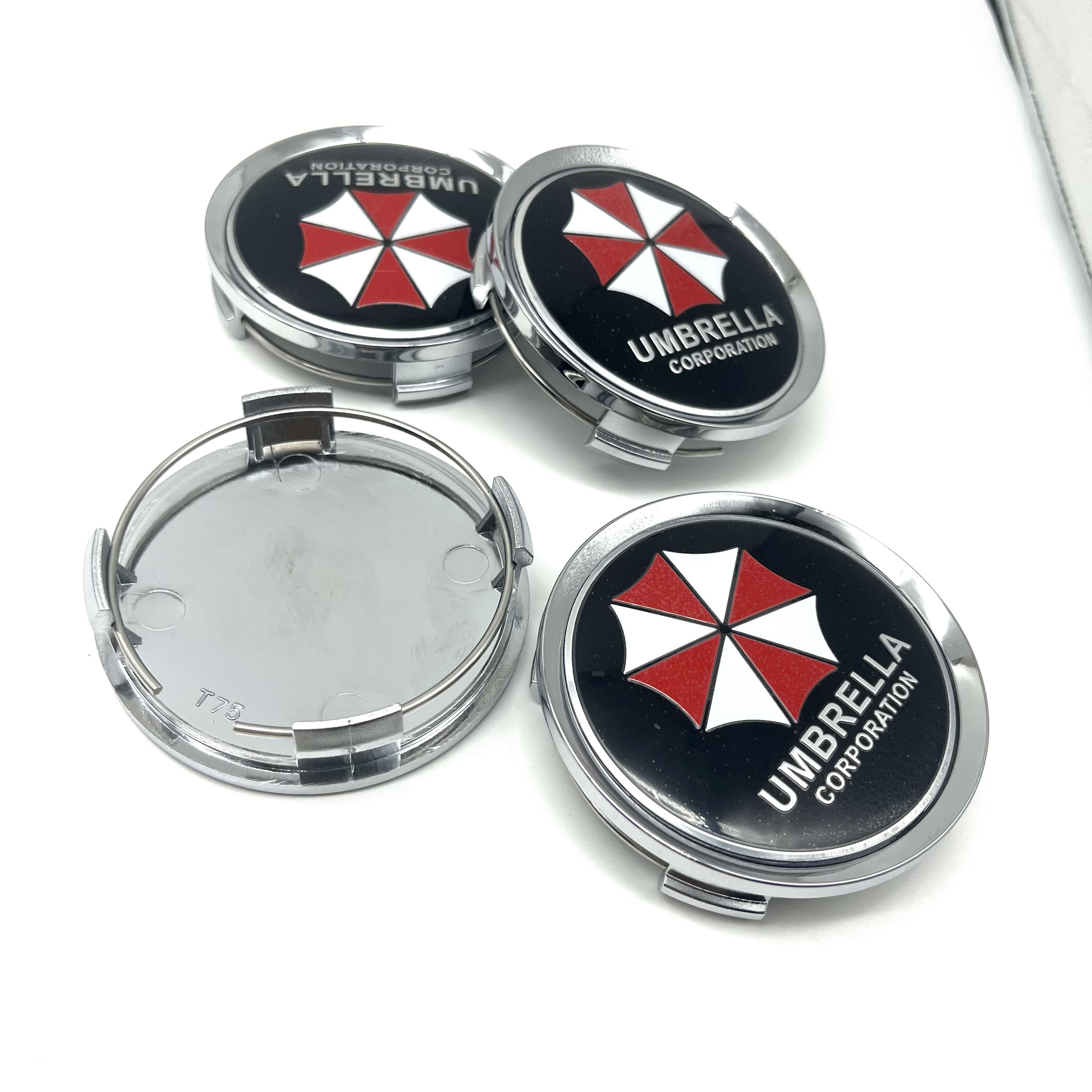 4Pcs OD75mm ID70mm Car Wheel Center Hubcap Rims Cover 3D 65mm UMBRELLA CORPORATION Badge Emblem Sticker Auto Styling Accessories - view 4