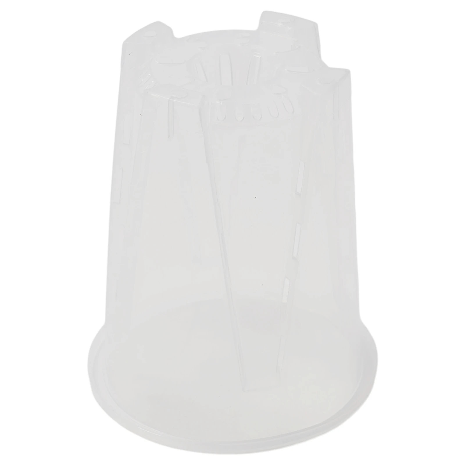 Plastic Transparent Orchid Pot with Drainage Holes for Moisture Management Clear Container for Garden Balcony and Office Plants