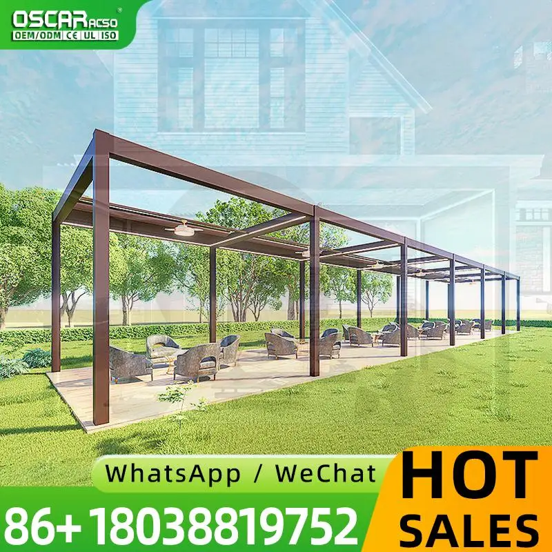 Contemporary Patio Aluminum Gazebo Waterproof Adjustable Louver Canopy Innovative Stylish Backyard Deck Poolside Europe Weather