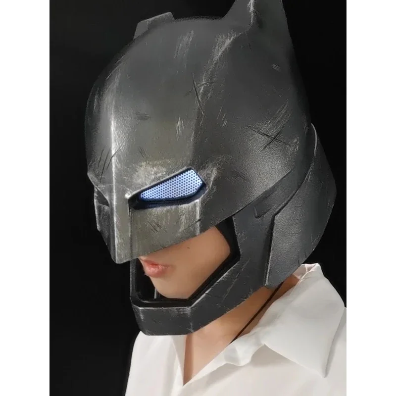 หน้ากากคอสเพลย์อัศวินคลุมเสื้อคลุม CyAnime แบบเรืองแสง สำหรับผู้ชายและผู้หญิง ใช้สำหรับถ่ายภาพ งานปาร์ตี้ หน้ากากสีดำ