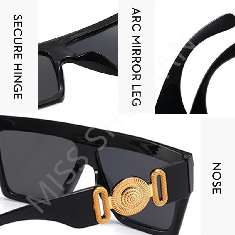 2024 Classic Luxury Women Sunglasses Large Frame Lady Sun Glasses Vintage Plastic Shopping Oculos De Sol Feminino Shades Eyewear image 4