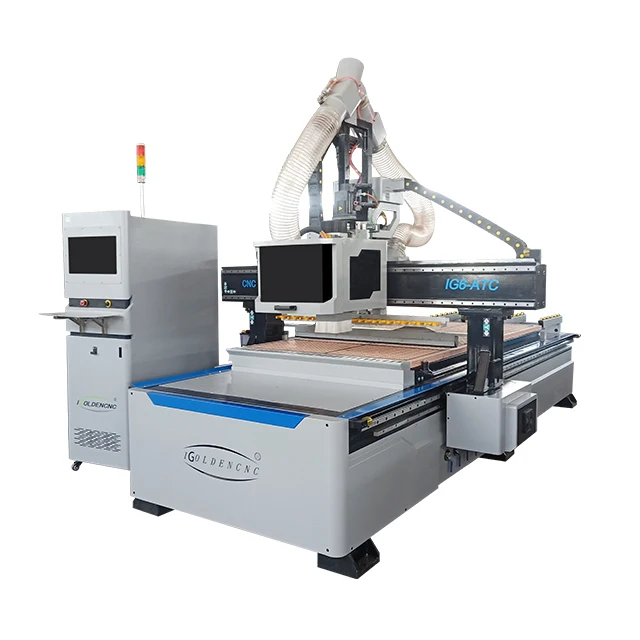 Wood Automatic 3D Carving Cnc Router 4*8Ft 1325 2030 1530 Cnc Nesting Center Woodworking Furniture Production Working