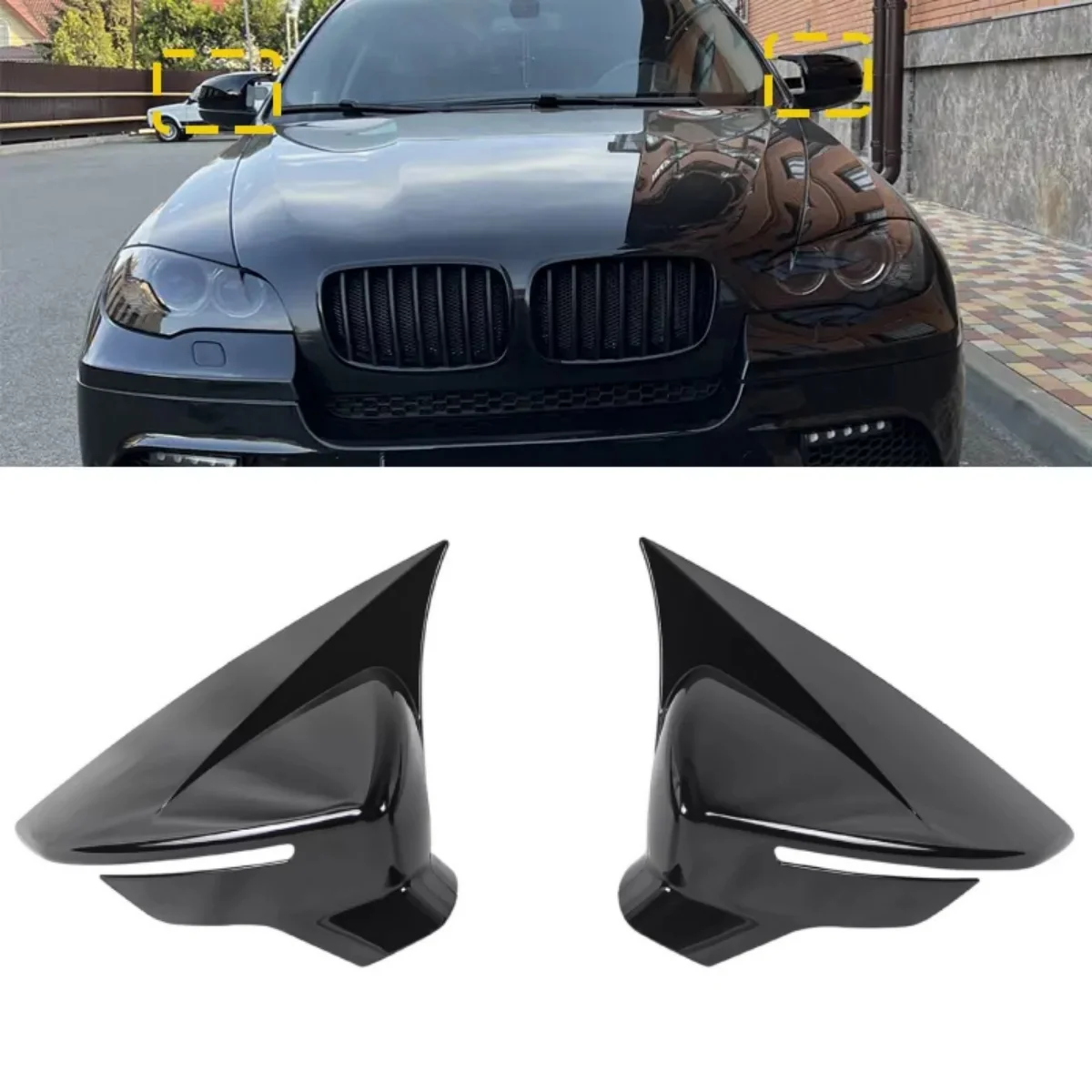 

Left Right Car Rearview Side Mirror Covers Door Wing Cover Caps Exterior Case Trim For Seat Leon Mk3 2012 Onwards
