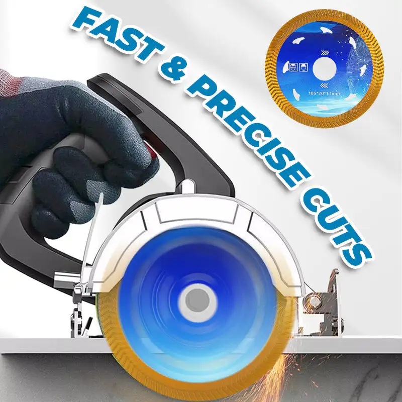 

105mm Diamond Cutting Disc Turbo Saw Blade Angle Grinder Blade for Porcelain Ceramic Tile Marble Granite Dry/Wet Cutting Discs