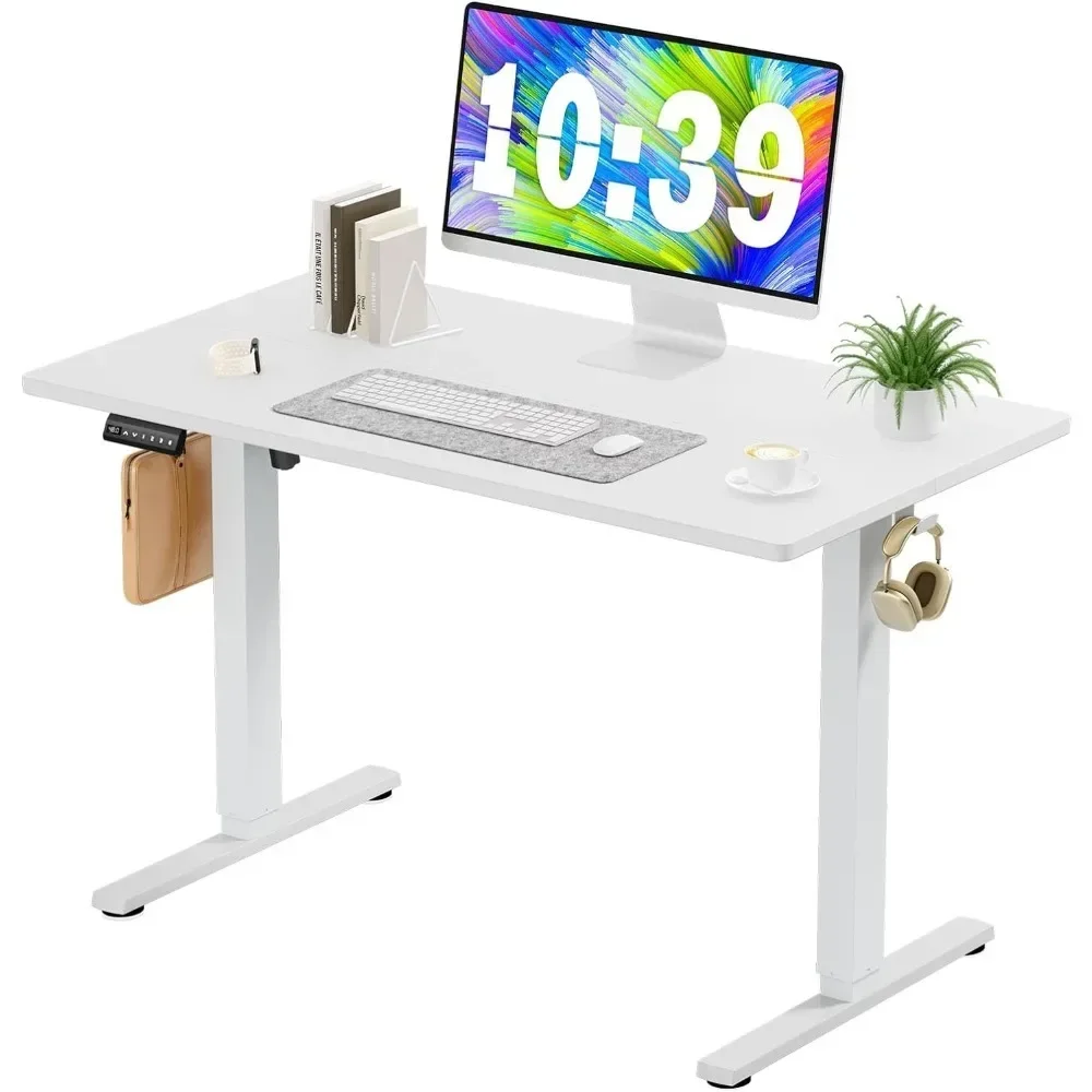 Electric Standing Desk - 40 x 24 inch Adjustable Height Sit to Stand Up Desk with Splice Board, Rising Office Computer Table