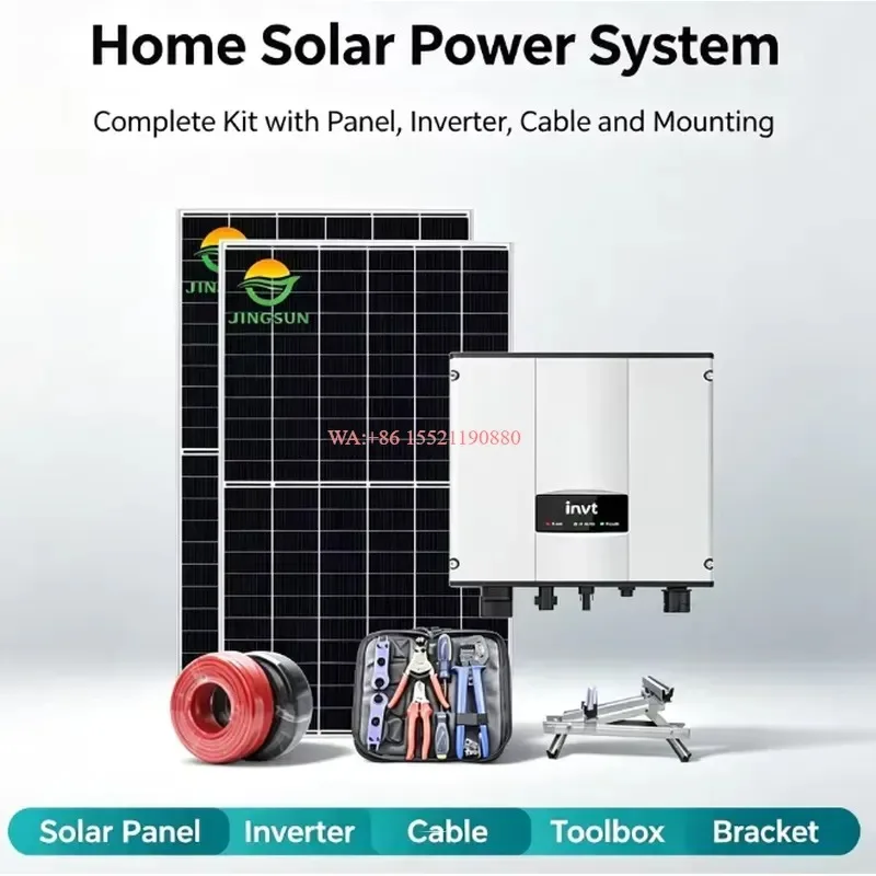 WMWMNU 5kw 8kw 10kw 12kw 20kw 30KW On Grid Solar Energy System Complete Solar Power Kit for Household Electricity