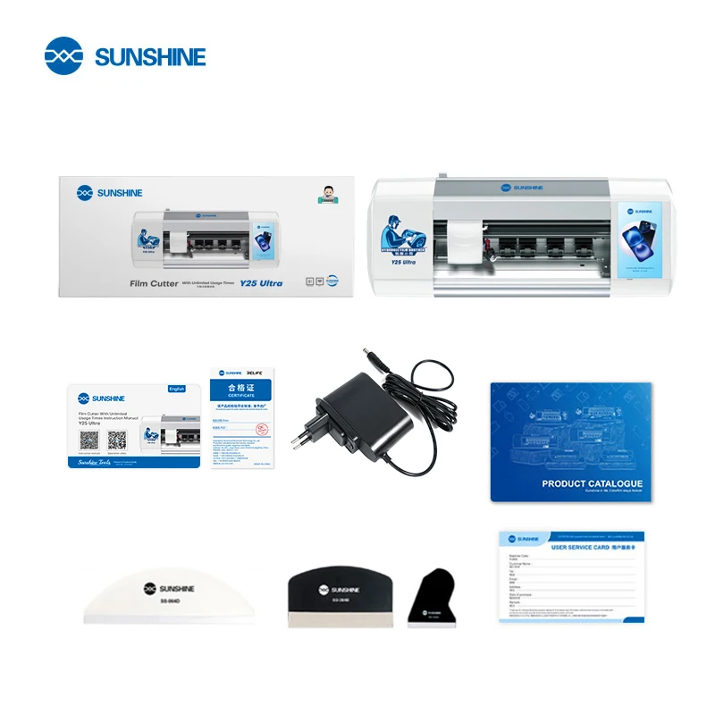 

Автоматический станок для резки защитных пленок Sunshine Y25 Ultra Smart Cloud, 12,9 дюйма, с бесконечным количеством резов, автоматическая подача пленки, интеллектуальное управление