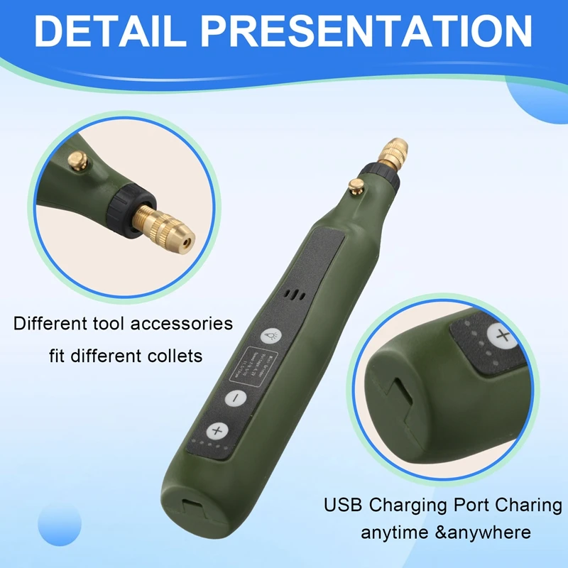 ABHG Handheld Electric Grinder Mini Sanding Power Tools Electric Drill Multifunction Jade Polishing Wood Carving Tools