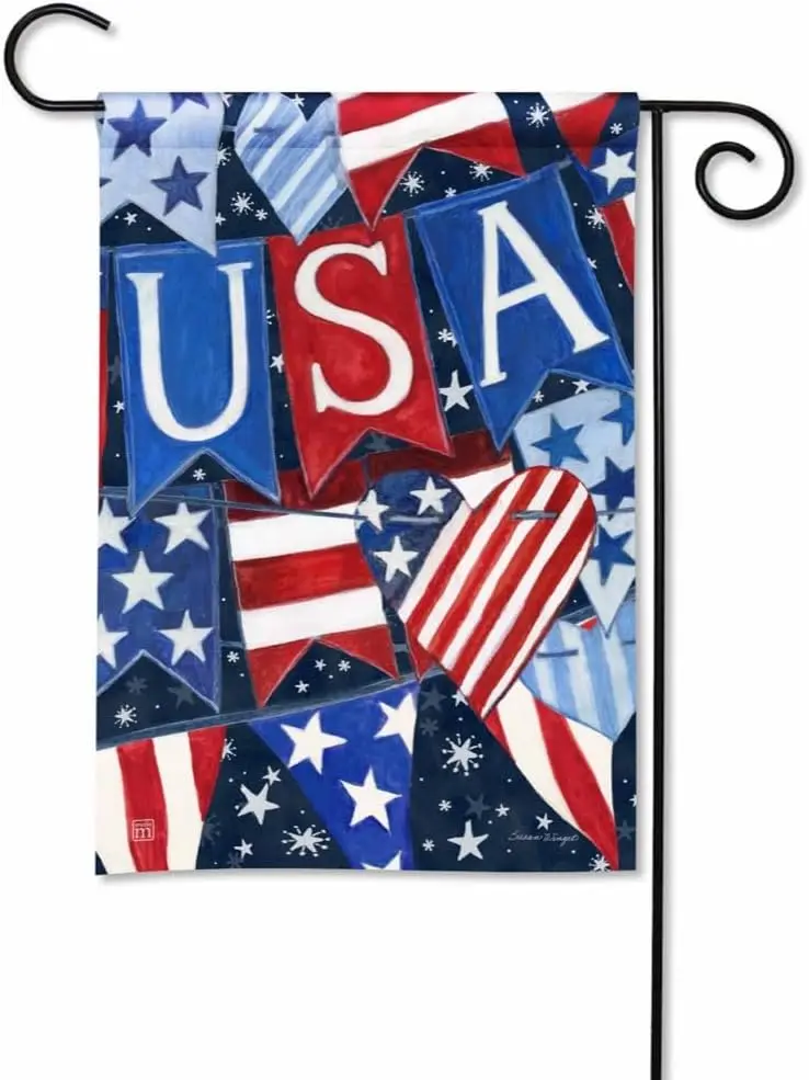 Studio M USA Banner Stars & Stripes 4th of July Celebration 18 x 12 Inches, Double Sided Design, Weather & UV/Fade R ZZA IIX SSL