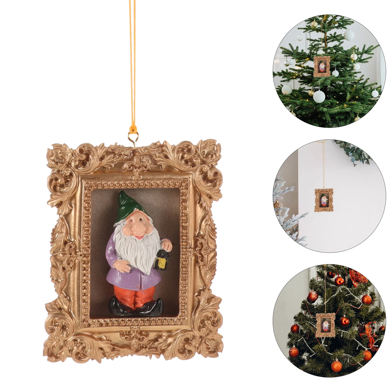 

Creative 3D Resin Christmas Tree Hanging Gnome Ornament for Small Trees Walls Festive Decoration Xmas Atmosphere