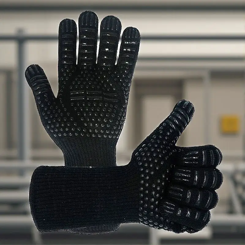Heat Resistant BBQ Gloves Set Ideal for Baking Grilling and Roasting Outdoors